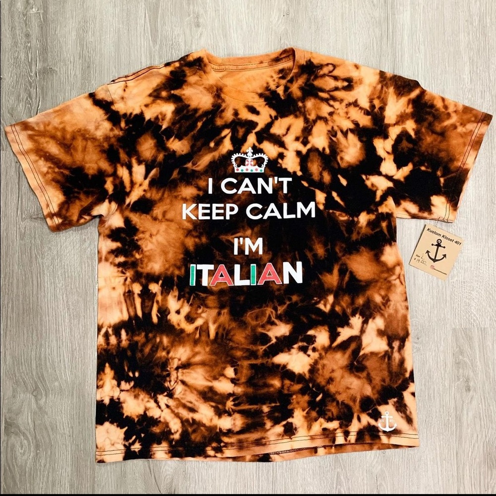 Bleach Tie T shirt I can’t keep calm I’m Italian